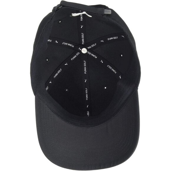 Puma Golf Men's Black Straight Hook And Loop Imported Pounce Adjustable Hat - Picture 2 of 4